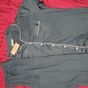 Ekouaer Xl Hunter Green Short-Sleeved Pajama Set